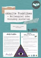 Vorschau - Arbeitsblätter - okkulte Praktiken - Rollenspiel oder Horoskop verfassen - Deckblatt