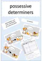 Vorschau - Arbeitsblätter - possessive determiners Merkplakate und Arbeitsblätter - Deckblatt