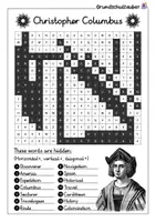 Vorschau - Spiele - Christopher Columbus search puzzle - letter grid (English) - Seite 2