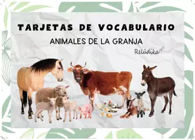 Vista previa - Juegos / Gamificación - Tarjetas de Vocabulario Animales de la granja - página 1