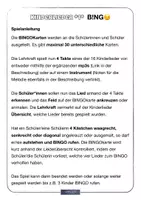 Vorschau - Spiele - Musik 30 BINGO Karten Kinderlieder Hörquiz Musik Grundschule Musik fachfremde - Seite 1
