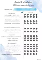 Vorschau - Anderer Materialtyp - Checklist & self-reflection for an argumentativ essay - Deckblatt