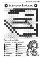 Vorschau - Arbeitsblätter - Ludwig van Beethoven search puzzle - letter grid (English) - Seite 2