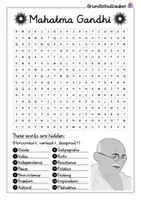 Vorschau - Arbeitsblätter - Mahatma Gandhi search puzzle - letter grid (English) - Seite 1