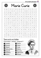Vorschau - Arbeitsblätter - Marie Curie search puzzle - letter grid (English) - Seite 1