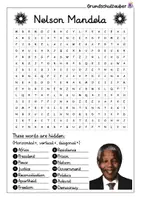 Vorschau - Arbeitsblätter - Nelson Mandela search puzzle - letter grid (English) - Seite 1