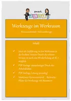 Vorschau - Arbeitsblätter - Einführung: Kennst du die Werkzeuge? - Kreuzworträtsel - Deckblatt