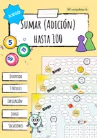 Vista previa - Hojas de trabajo - Sumar (Adición) hasta 100 - Juego - Portada