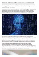 Vorschau - Arbeitsblätter - Künstliche Intelligenz und ihre Auswirkungen auf die Arbeitswelt - Deckblatt