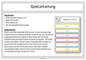 Vorschau - Stationenlernen - Rechenspiel - Bewegung Klasse 1 - 4 - Seite 3