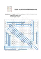 Vorschau - Interaktives Material - Wortsuchrätsel: Bundesstaaten der USA (mit Lösung) - Deckblatt