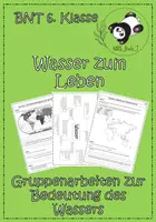 Vorschau - Stundenentwürfe - Gruppenarbeit zur Bedeutung des Wassers für den Menschen - Deckblatt