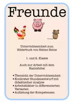 Vorschau - Stundenentwürfe - Unterrichtsreihe "Freunde" - von Helme Heine - Deckblatt