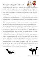 Vorschau - Stationenlernen - Leseverständnis Halloween 5. und 6. Klasse (inkl. Lösungen) - Seite 1