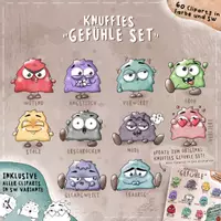 Vorschau - selbst erstellte Cliparts/Grafiken - Knuffies "Die Gefühle" Cliparts Set - Seite 3