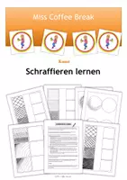 Vorschau - Arbeitsblätter - Schraffieren lernen / Schraffur (Kunst 5. - 6. Klasse) - Deckblatt