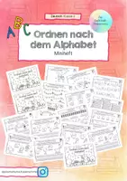 Vorschau - Arbeitsblätter - Ordnen nach dem Alphabet (Miniheft zum ABC) - Deckblatt