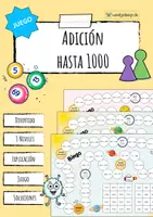 Vista previa - Hojas de trabajo - Sumas hasta el 1000 (Adición) - Juego - Portada