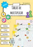 Vista previa - Hojas de trabajo - Multiplicaciones del 1 al 10 - Juego - Portada