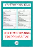 Vorschau - Arbeitsblätter - Lesetempotraining. Treppensätze - Deckblatt