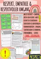 Vorschau - Unterrichtsreihen - Respekt Empathie Unterrichtsmaterial Ethik Klasse 6–9 Arbeitsblätter sozialer Umgang Konfliktlösung Kommunikation Übungen mit Lösungen - Deckblatt