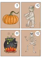 Vorschau - Arbeitsblätter - Halloween Rechenspaziergang ZR 12 Würfelaugen Mengen - Seite 3