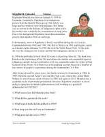 Vorschau - Text - Rigoberta Menchú Biography (Englisch) Indigenous Activist - Deckblatt