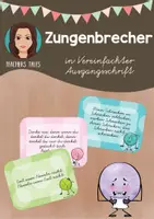 Vorschau - Stationenlernen - 72 Zungenbrecher in vereinfachter Ausgangsschrift - Deckblatt