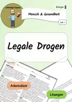 Vorschau - Arbeitsblätter - Legale Drogen / Mensch & Gesundheit - AB & Lösungen - Deckblatt