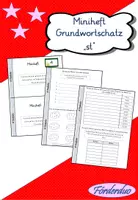Vorschau - Arbeitsblätter - Miniheft Grundwortschatz "st" - Deckblatt