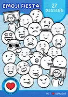 Aperçu - Cliparts/Visuels - Fiesta d'Emoji | 27 Emoji souriant | N&B - Page de couverture