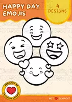 Προεπισκόπηση - Clipart / Γραφήματα - Ευτυχισμένη ημέρα Emojis | 4 Δωρεάν Clipart | Μαύρο και άσπρο - Εξώφυλλο