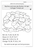 Vorschau - Arbeitsblätter - Zahlenraum 30, Malen nach Zahlen, Herbst - Seite 2