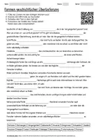 Vorschau - Arbeitsblätter - Arbeitsblatt "Formen geschichtlicher Überlieferung" + interaktive Lösung & MP3 + - Deckblatt