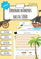 Vista previa - Hojas de trabajo - Ordenar números (1000) - Paquete (Juegos) - página 1
