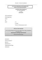 Vorschau - Stundenentwürfe - schriftliche Planung - Mathematik "Daten und ihre Darstellungen" Klasse 1/2 - Deckblatt