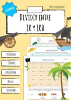 Vista previa - Juegos / Gamificación - Dividir entre 10 & 100 - Paquete de juegos - página 1