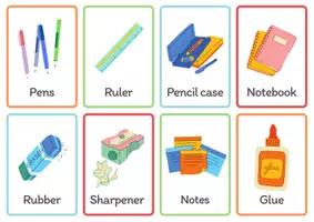 Aperçu - Cartes / Images - Flashcards de choses scolaires en anglais! - Page 3