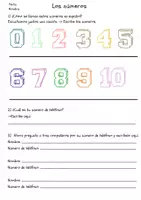 Vorschau - Arbeitsblätter - Los números - Einstieg mit Lied - Deckblatt