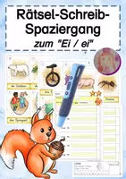 Vorschau - Arbeitsblätter - AnybookPro Material: Rätsel-Schreib-Spaziergang "Ei" - Deckblatt