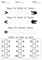 Vorschau - Arbeitsblätter - Zahlenmeister Wer ist größer, kleiner oder gleich - Seite 3