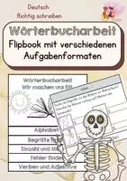Vorschau - Arbeitsblätter - Wörterbucharbeit - Flipbook 4. Klasse - Deckblatt