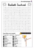 Vorschau - Spiele - Ballett Suchsel - Buchstabengitter - Seite 1