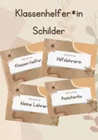 Vorschau - Anderer Materialtyp - Klassenhelfer*innen/ Klassenassistent*innen Schild - Deckblatt