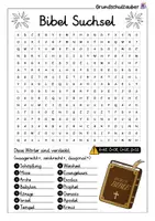 Vorschau - Arbeitsblätter - Bibel Suchsel - Buchstabengitter - Seite 1
