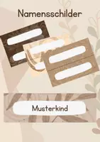 Vorschau - Anderer Materialtyp - Namensschilder in 5 Brauntönen (A5 Dokument) - Deckblatt