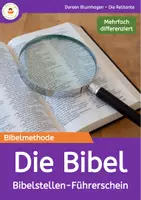 Vorschau - Stationenlernen - Die Bibel - Bibelstellenführerschein - Lernstraße zum Aufschlagen von Bibelstellen - Deckblatt