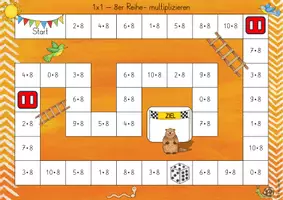 Vorschau - Spiele - Rechenspiele - Einmaleins - 8er Reihe - differenziert - Seite 3