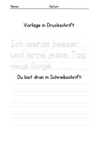 Vorschau - Arbeitsblätter - Druckschrift in Schreibschrift positive Affirmationen - Seite 3