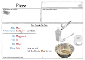 Vorschau - Arbeitsblätter - Pizza mit Quark-Öl-Teig - Seite 1